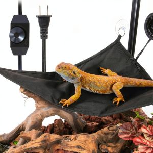 REPTIZOO Reptile Heating Pad Hammock with Temperature-0